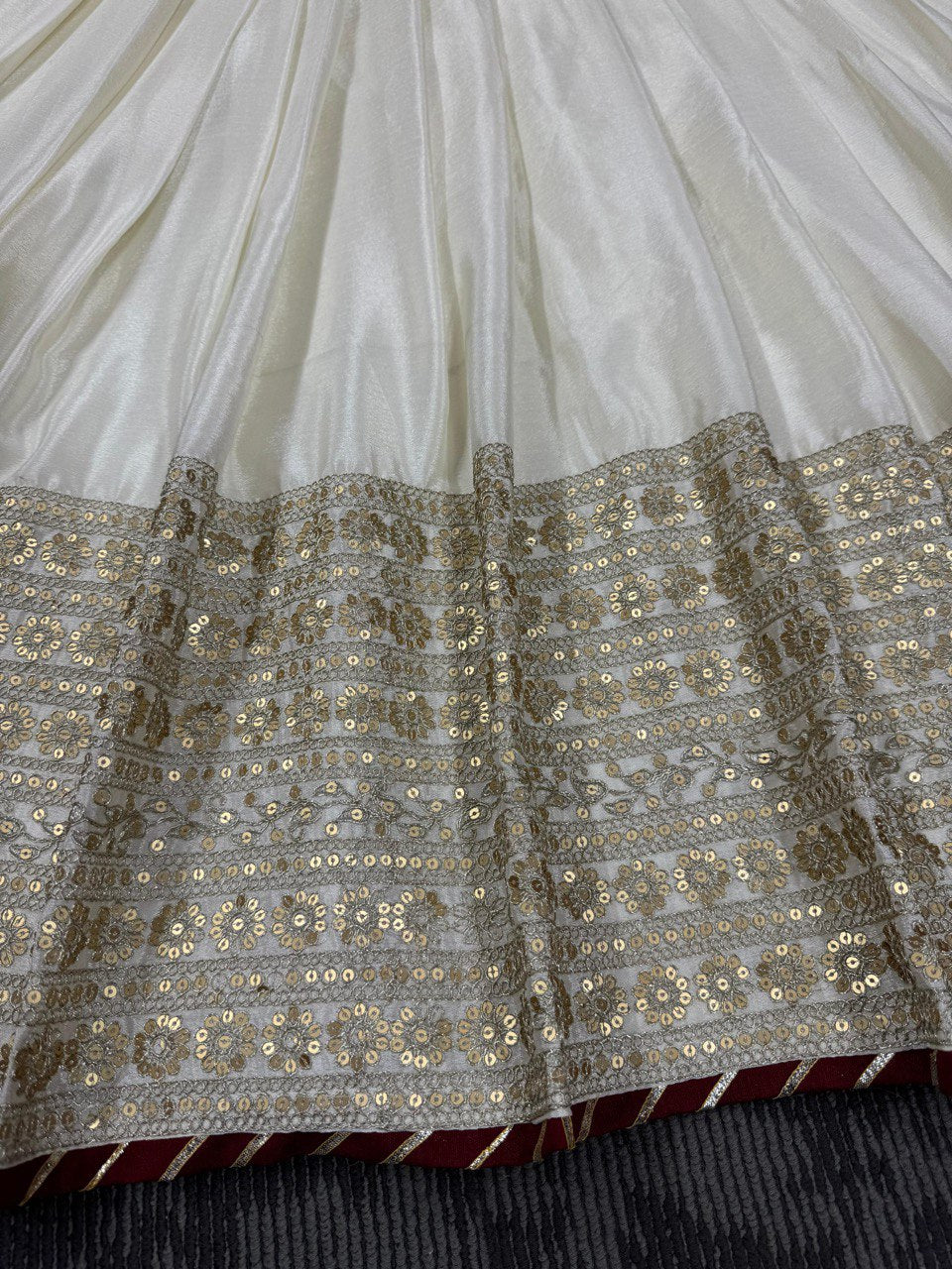 Chinnon silk gown pant with dupatta sets