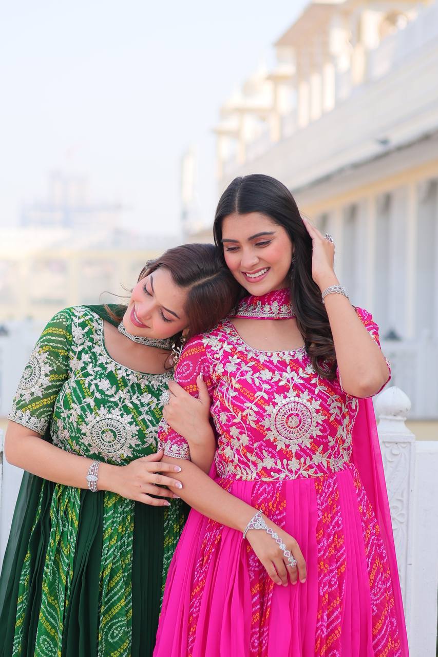 Launching New Festival Bandhej Gown & Duptta