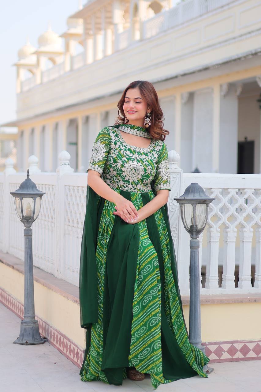 Launching New Festival Bandhej Gown & Duptta