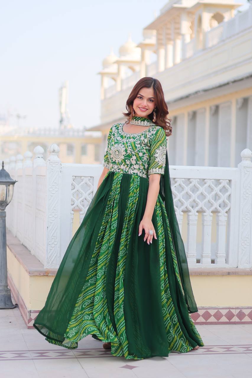 Launching New Festival Bandhej Gown & Duptta