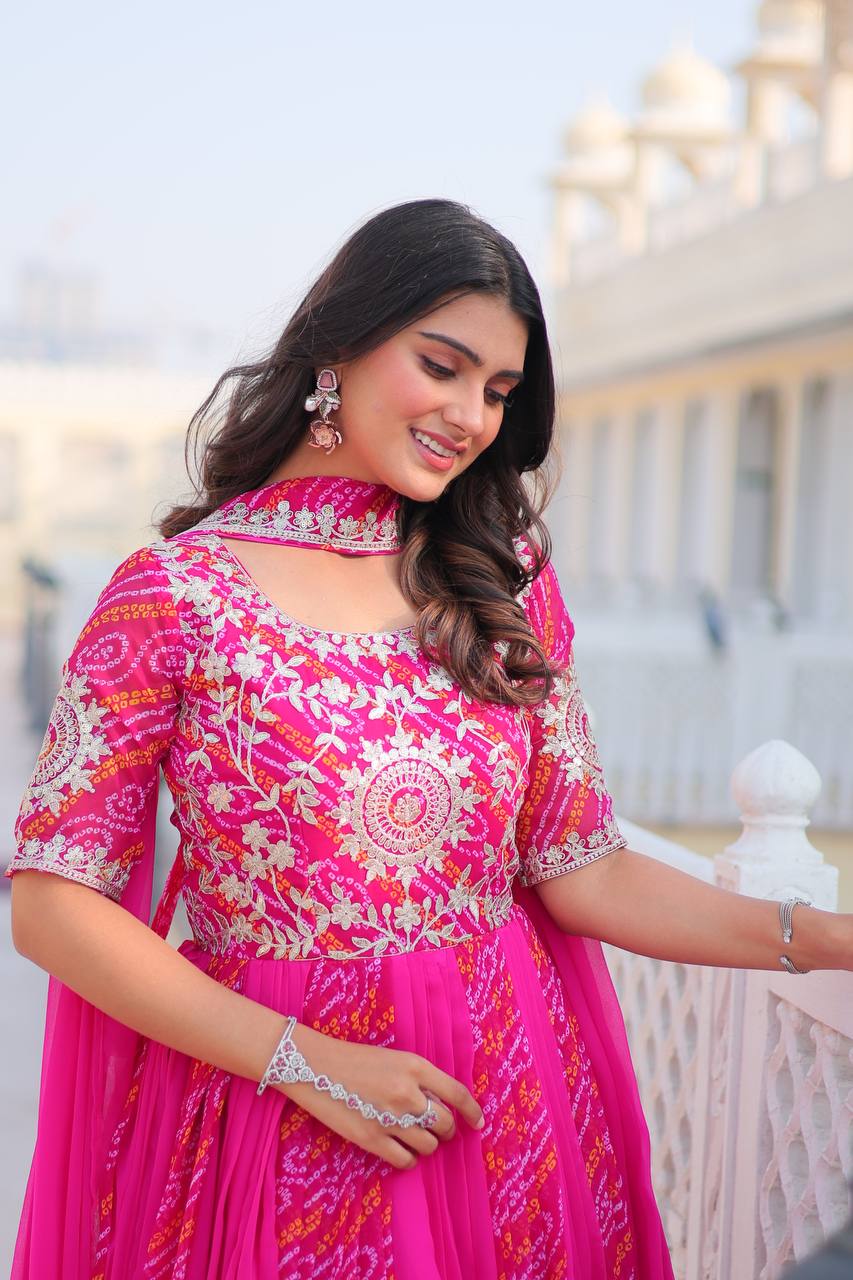Launching New Festival Bandhej Gown & Duptta