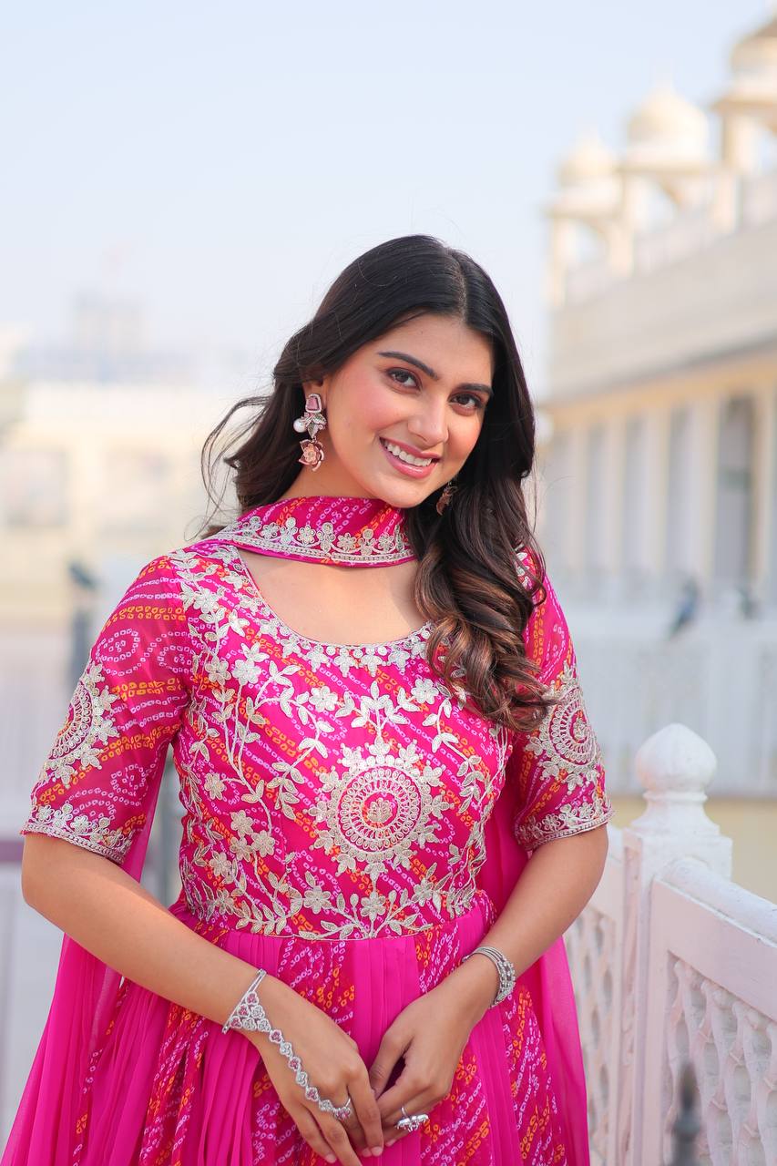 Launching New Festival Bandhej Gown & Duptta