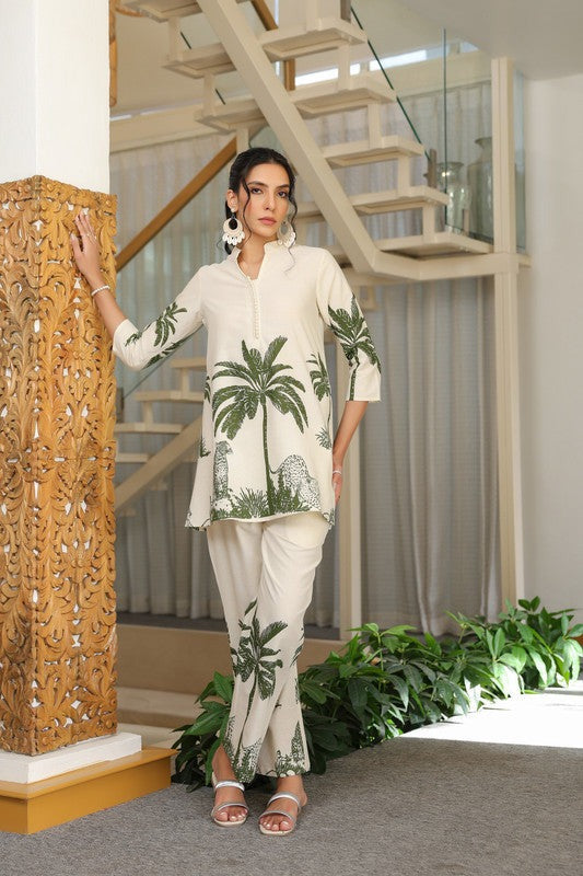 Printed cotton co-ord set