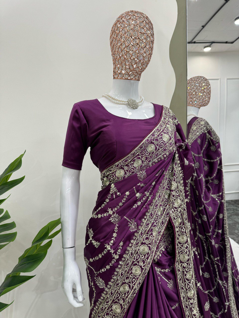 Flowing Satin Saree