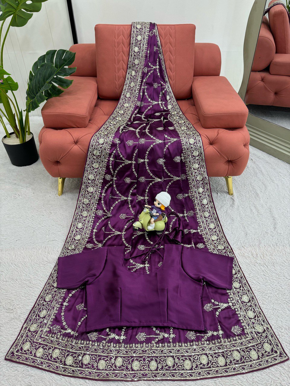 Flowing Satin Saree