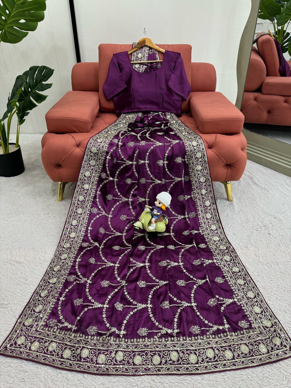 Flowing Satin Saree