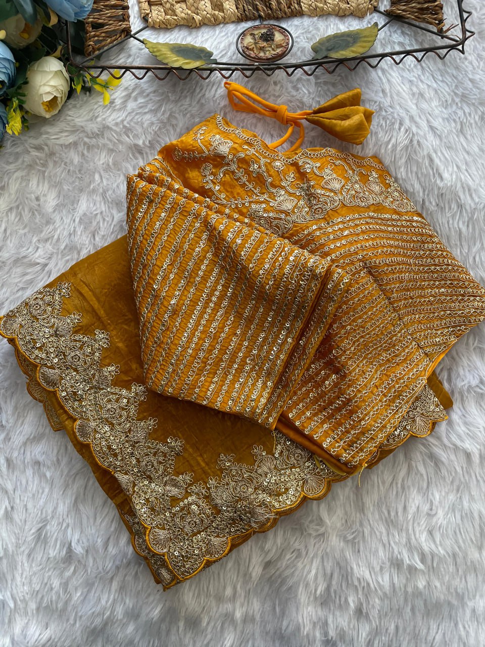 Mustard Blossom Saree