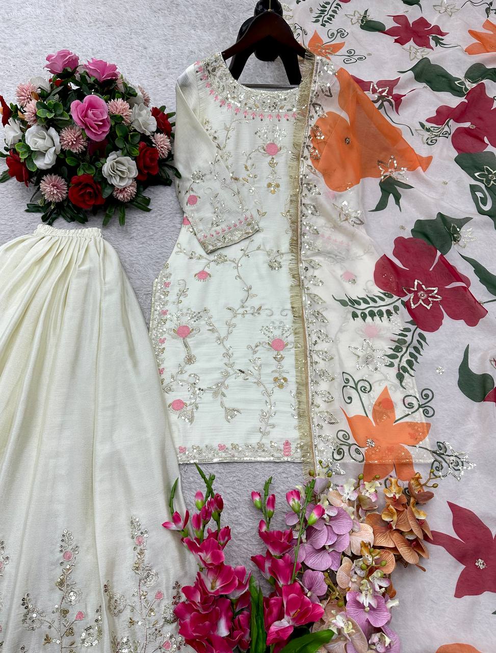 Premium designer party wear sharara suit set