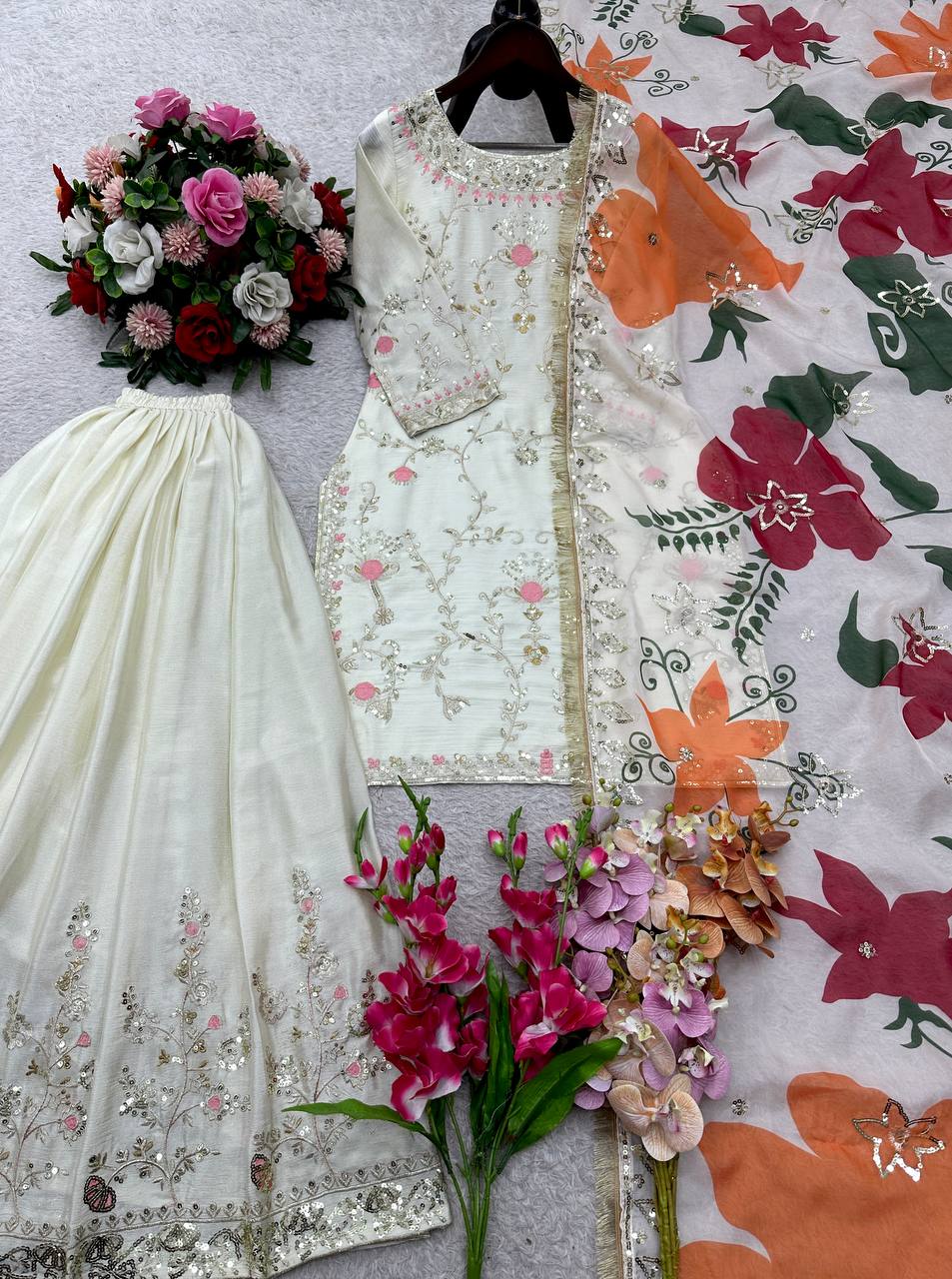 Premium designer party wear sharara suit set