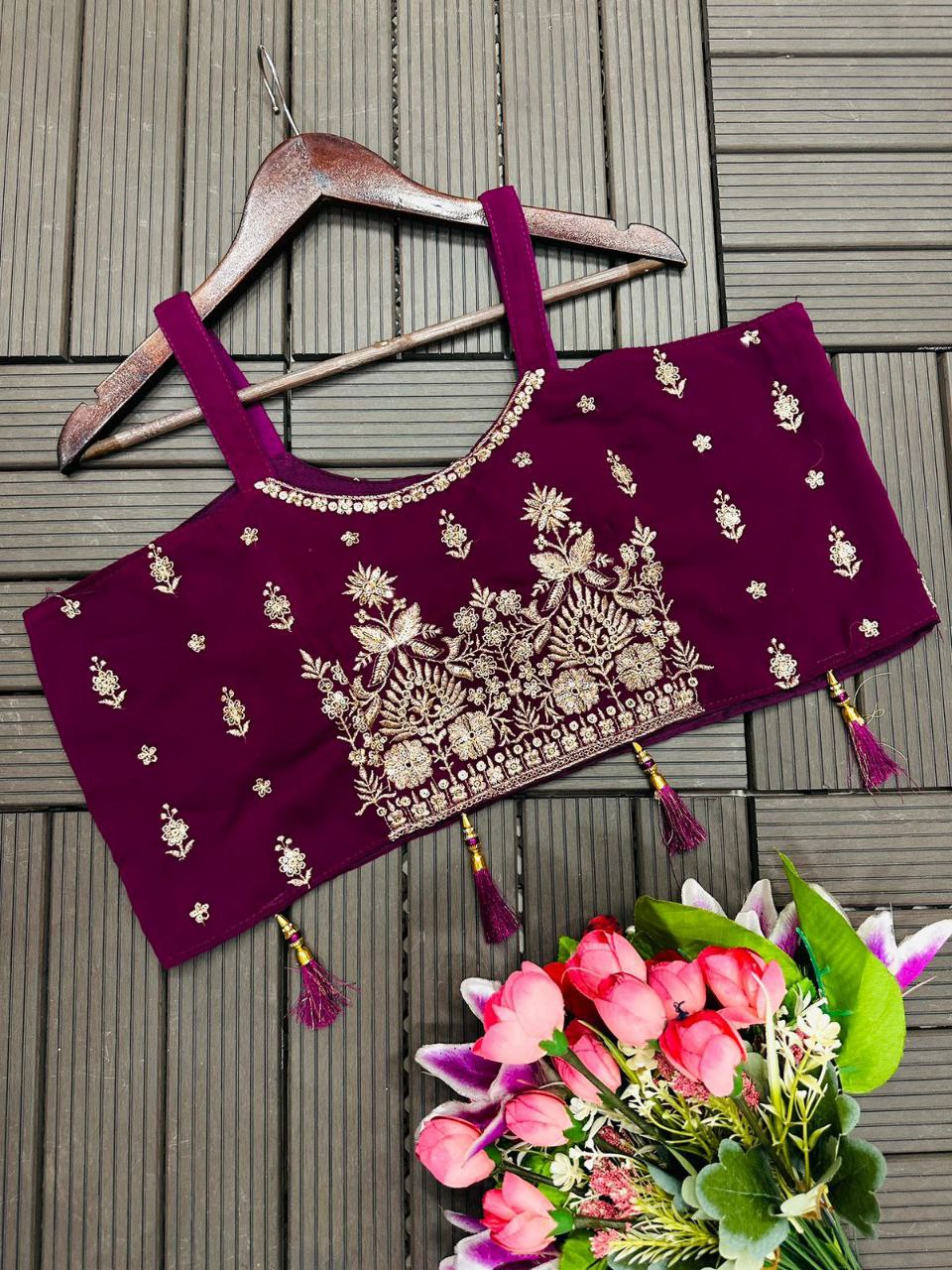 "Elegant Georgette Palazzo Set with Embroidery Sequence Work and Fancy Koti"