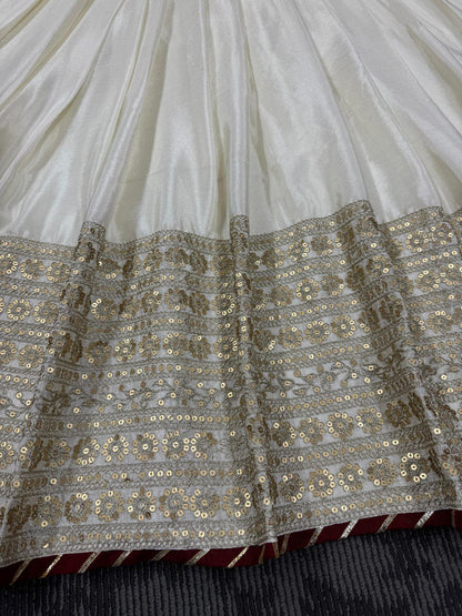 Chinnon silk gown pant with dupatta sets