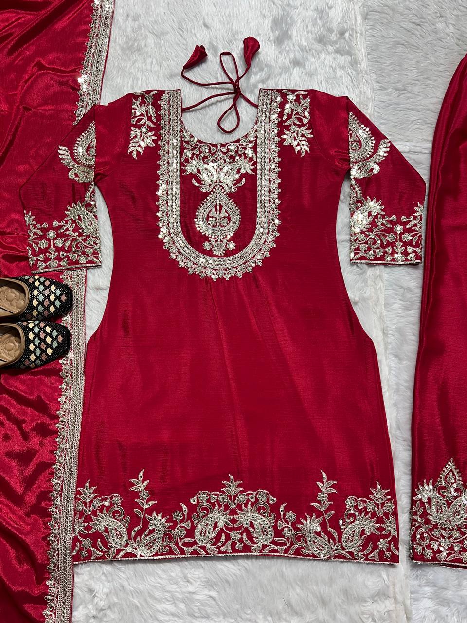 Silk kurta pant sets for women,Wedding,Festive wear dress