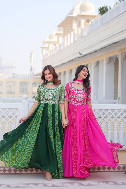 Launching New Festival Bandhej Gown & Duptta