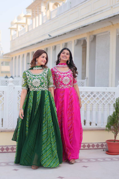 Launching New Festival Bandhej Gown & Duptta