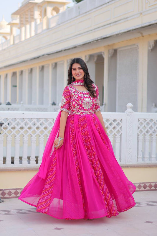 Launching New Festival Bandhej Gown & Duptta