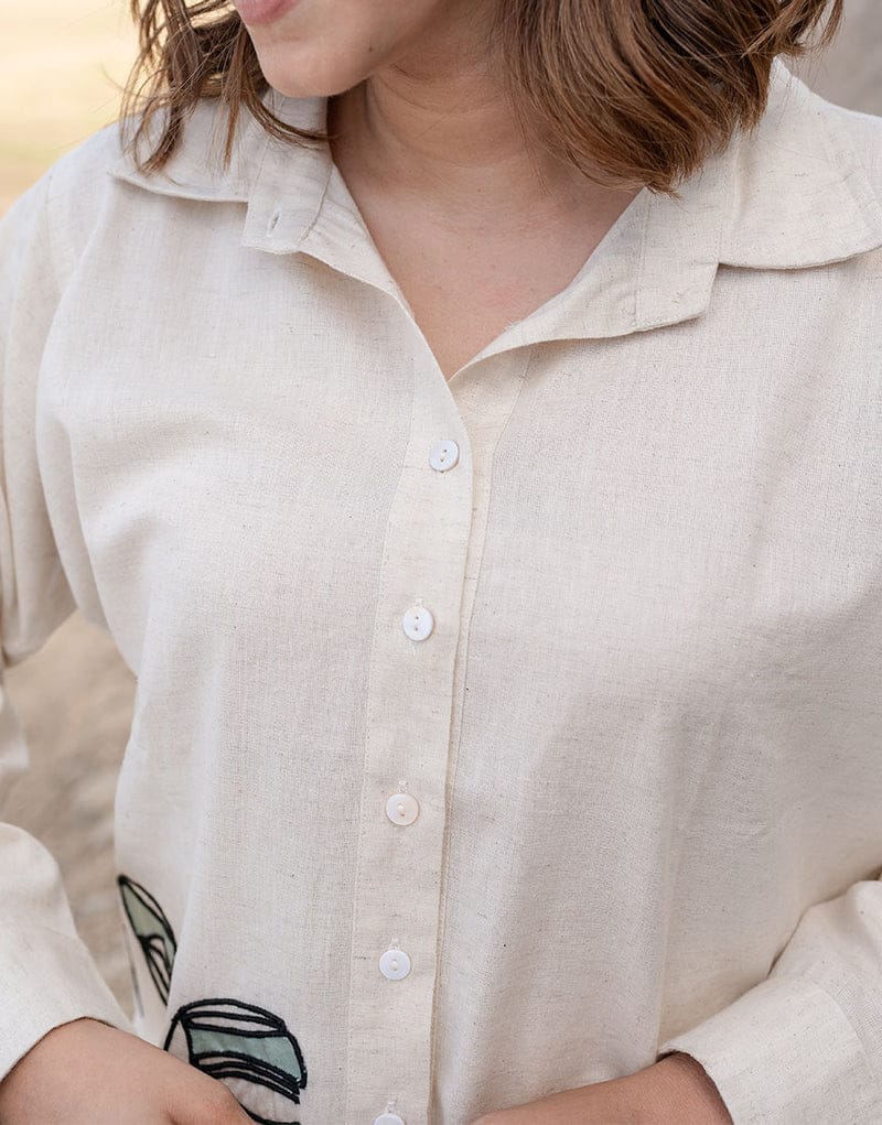 Embroidered Cotton Flex Co-Ord Set