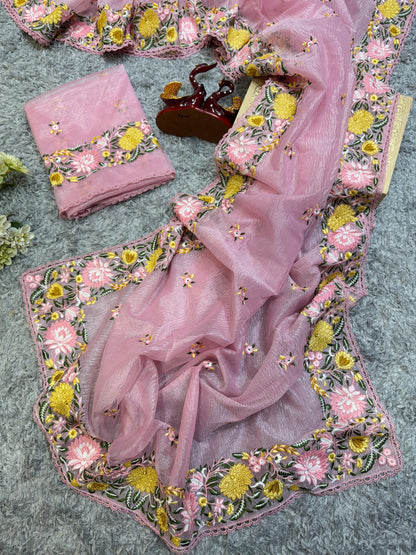 Elegant Banarasi Crush Saree