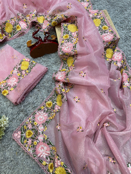 Elegant Banarasi Crush Saree