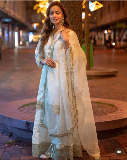 "Luxury Sequence Work Top, Lehenga & Dupatta Set"