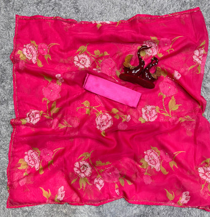 Luxurious Tebby Organza Saree