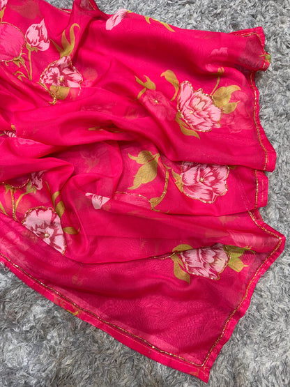 Luxurious Tebby Organza Saree
