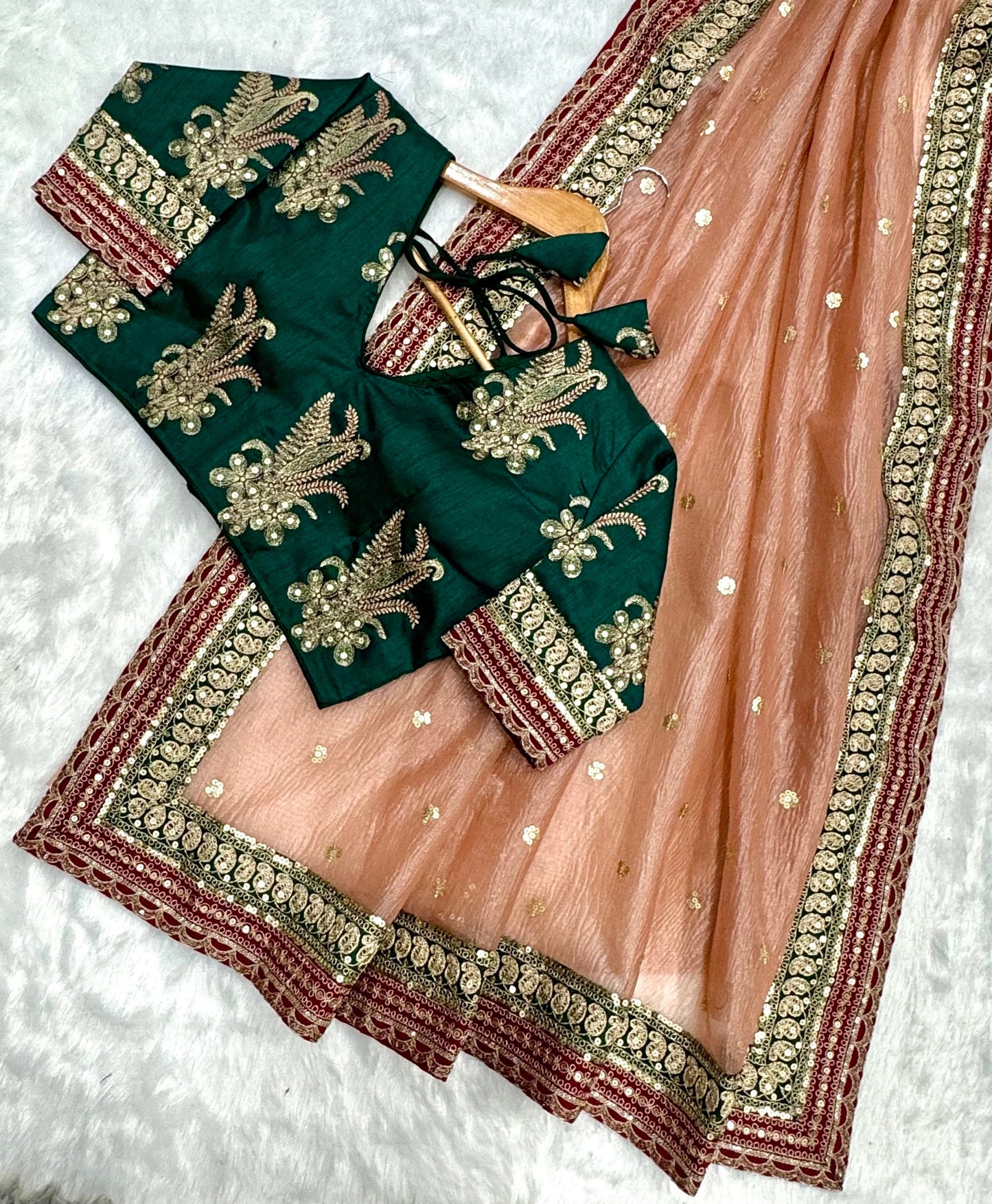 Luxurious Banarasi Crush Saree