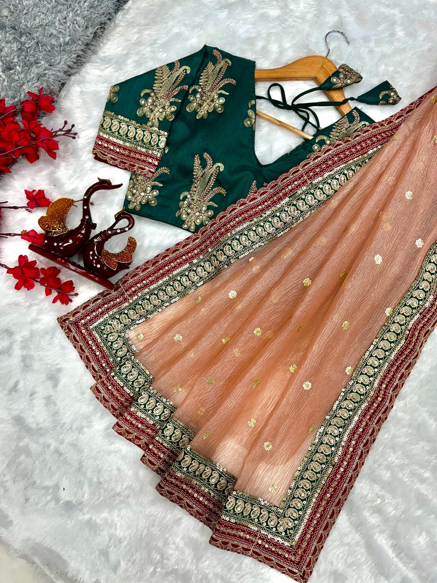 Luxurious Banarasi Crush Saree