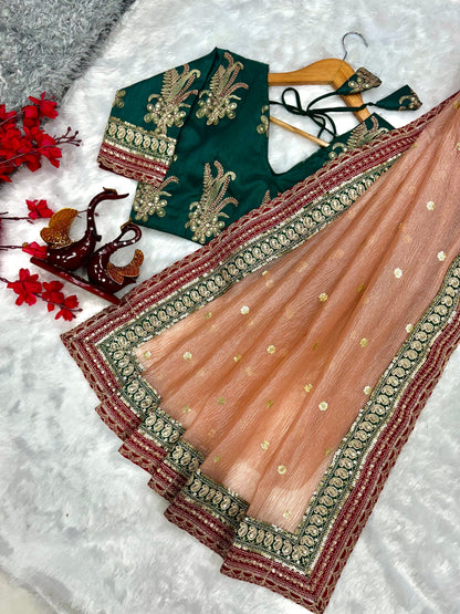 Luxurious Banarasi Crush Saree