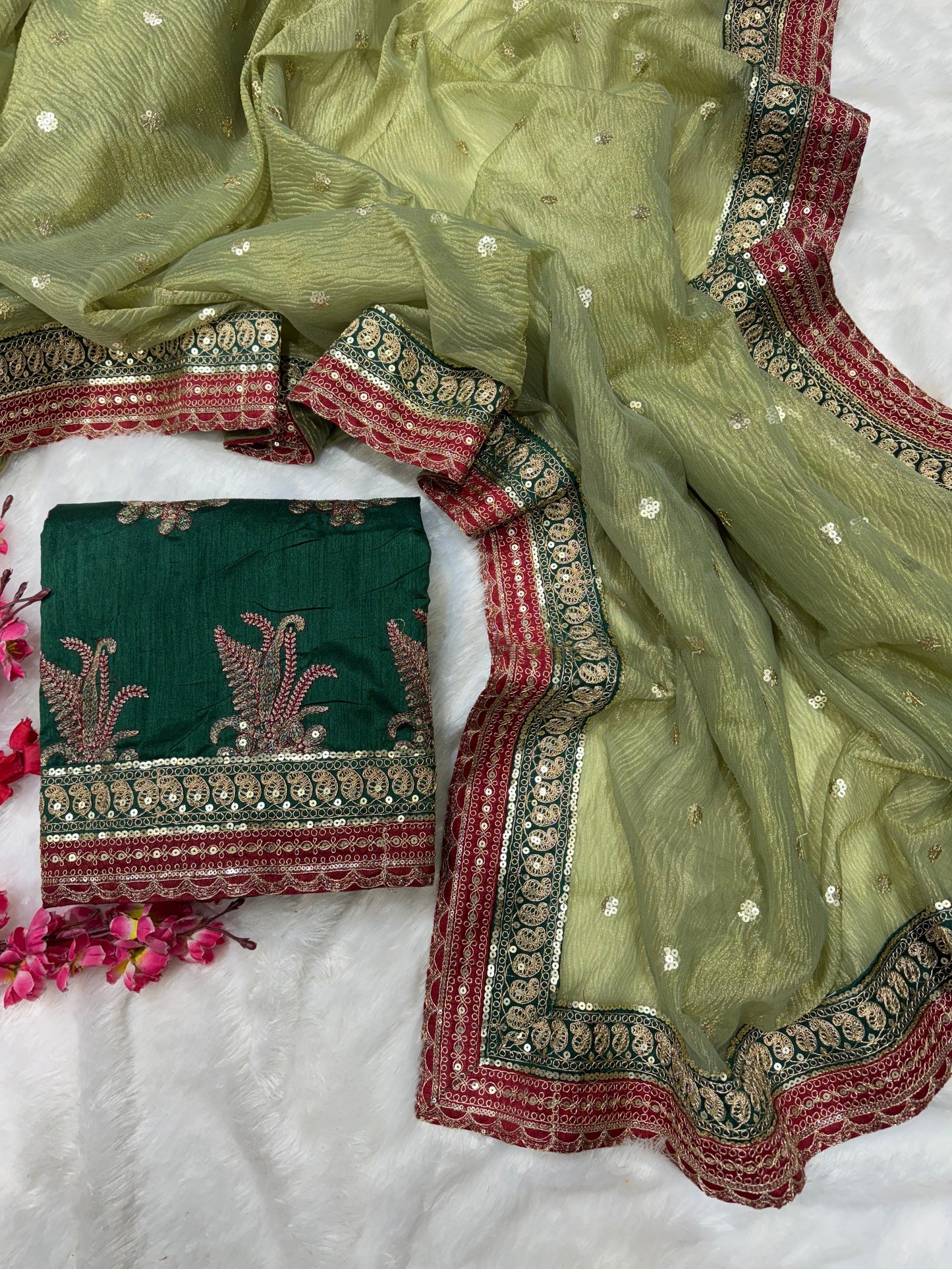 Luxurious Banarasi Crush Saree