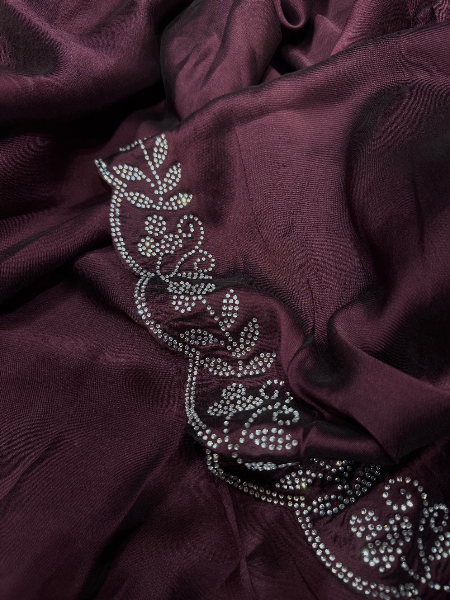 Purple Embroidered Saree