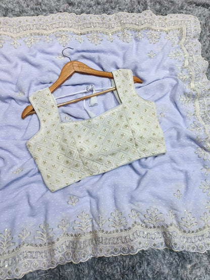 Soft Chiffon Butti Saree