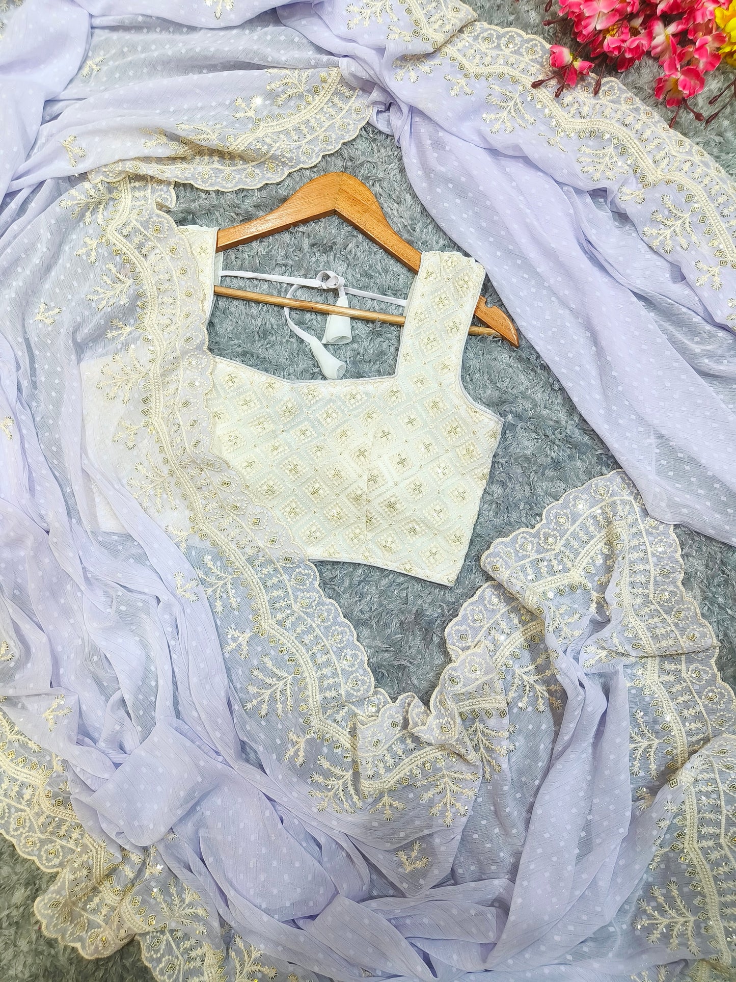 Soft Chiffon Butti Saree