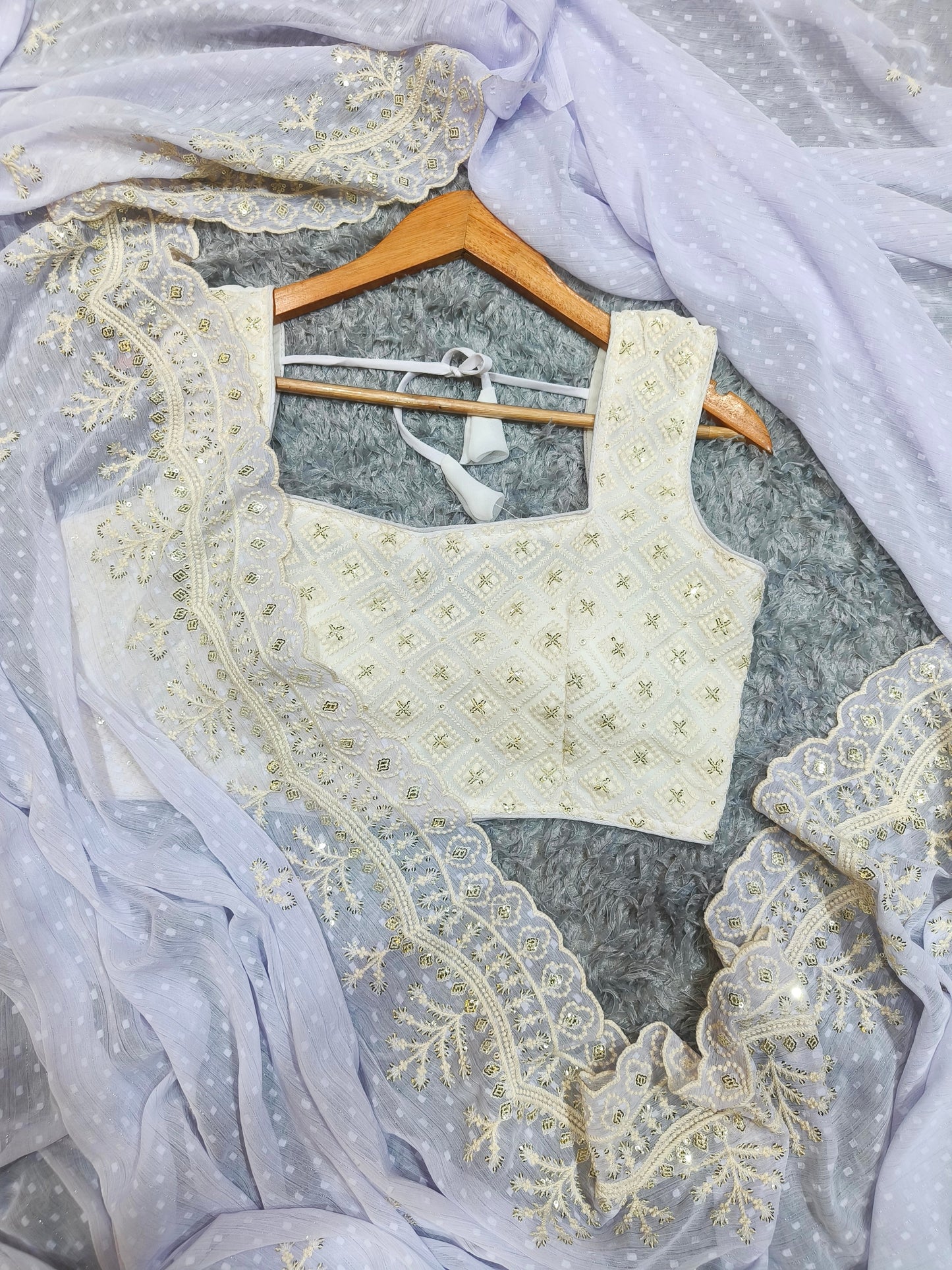 Soft Chiffon Butti Saree