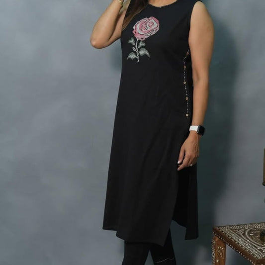 Beautiful Sleevless pure cotton co-ord set For Women