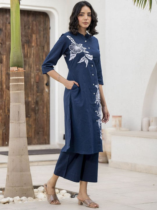 Women Floral Print A-Line Kurta Set