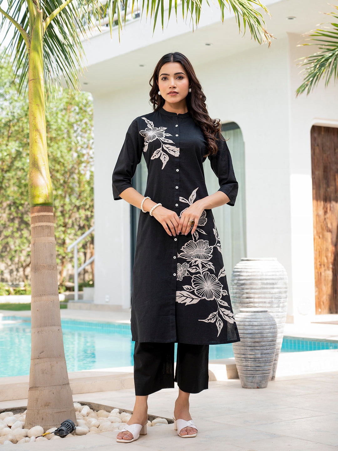 Women Floral Print A-Line Kurta Set
