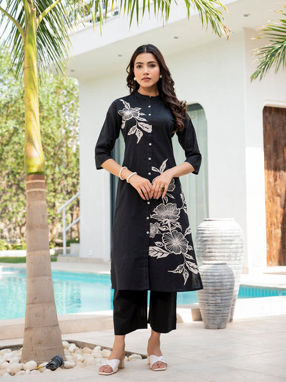 Women Floral Print A-Line Kurta Set