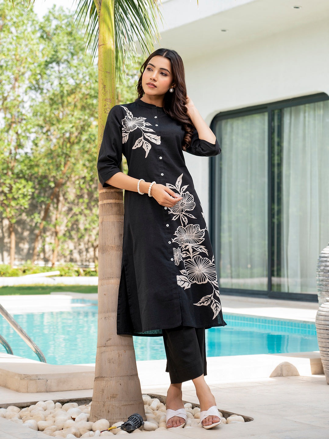 Women Floral Print A-Line Kurta Set