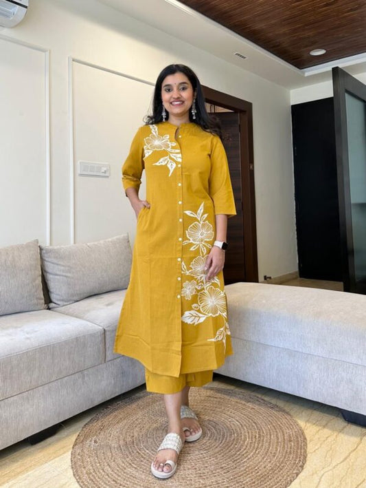 Women Floral Print A-Line Kurta Set