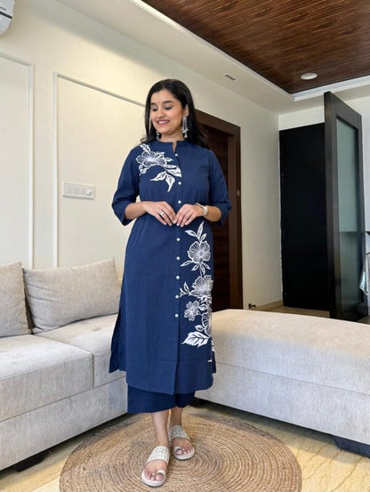 Women Floral Print A-Line Kurta Set