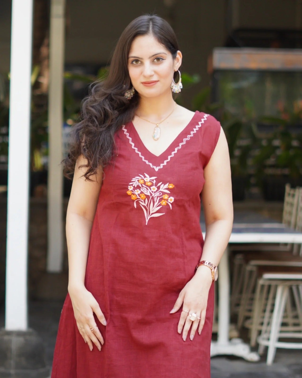 Beautiful crafted cotton Sleeveless Co Ord Set
