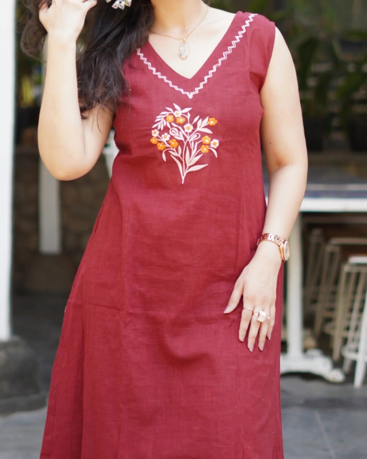 Beautiful crafted cotton Sleeveless Co Ord Set