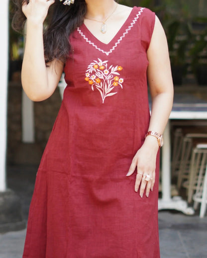 Beautiful crafted cotton Sleeveless Co Ord Set
