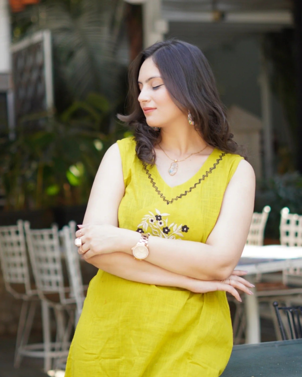 Beautiful crafted cotton Sleeveless Co Ord Set