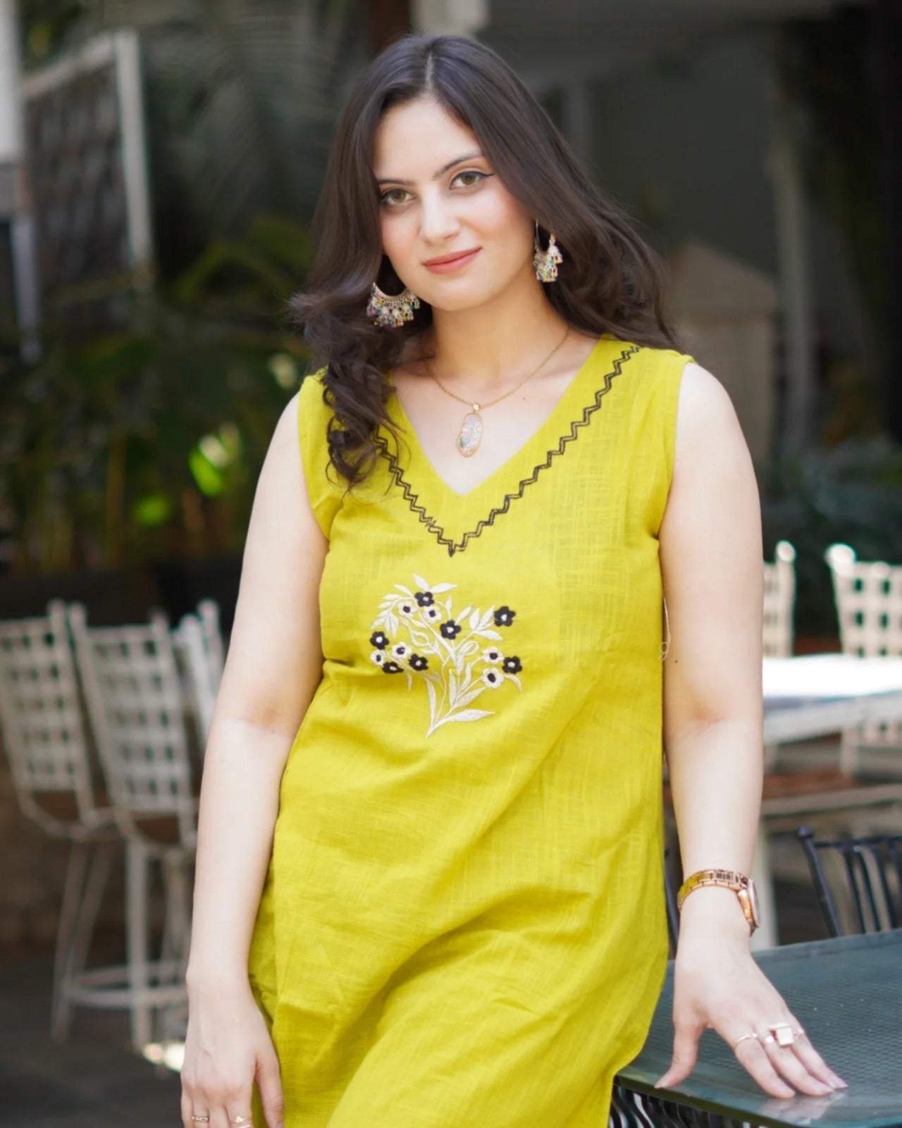 Beautiful crafted cotton Sleeveless Co Ord Set