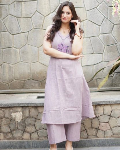 Beautiful crafted cotton Sleeveless Co Ord Set