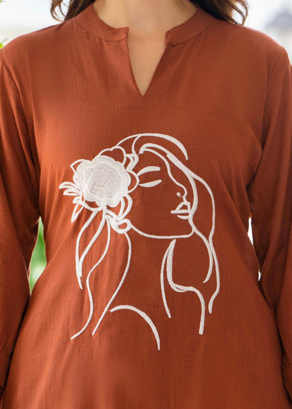 Designer Embroidered Cotton Co-Ord Set