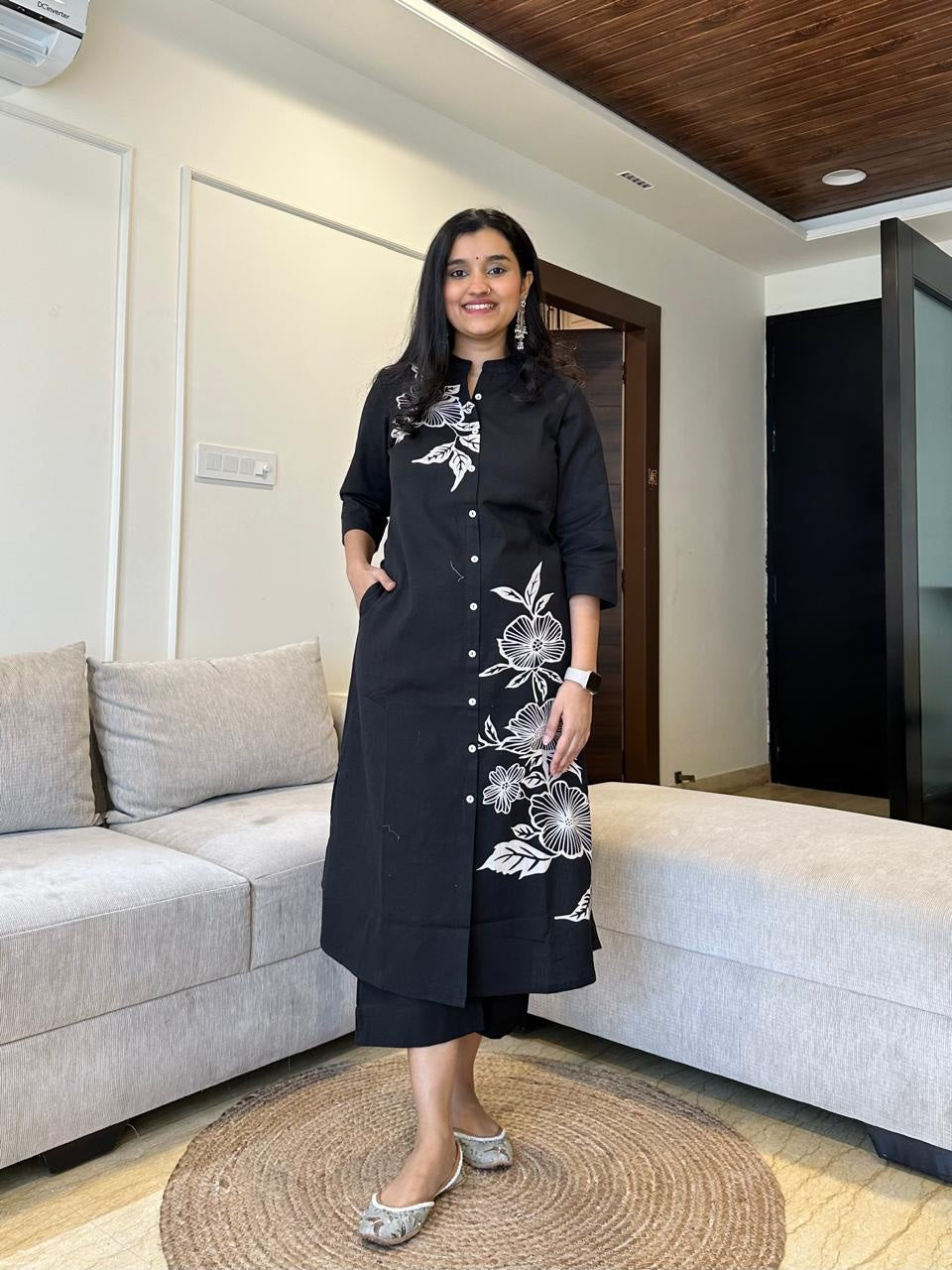 Women Floral Print A-Line Kurta Set