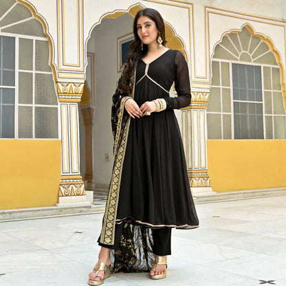 Black Anarkali Set