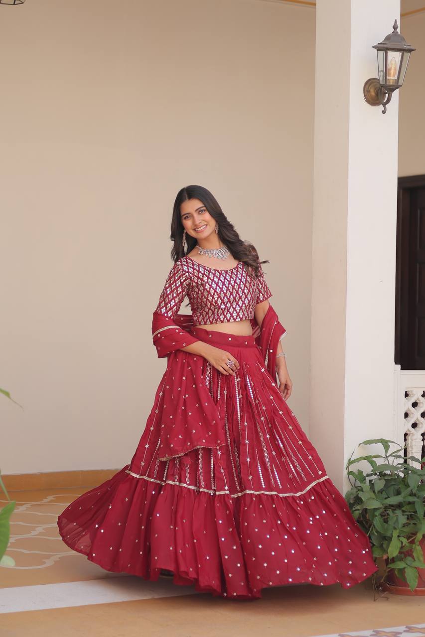 Flowing Floral Lehenga